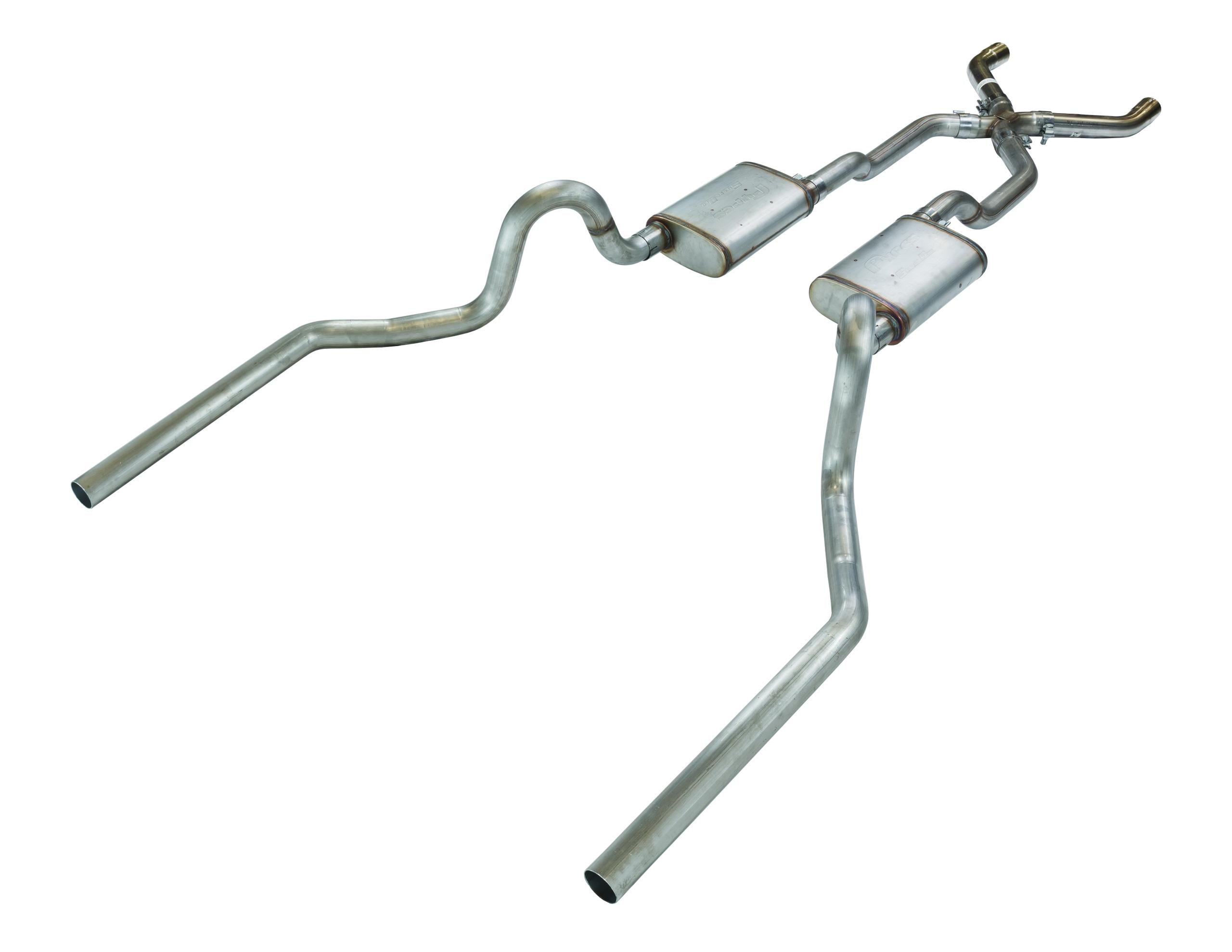 Pypes 68-72 Chevelle High Tuck 2.5 Inch Crossmember Back W/X-Pipe System - SGA20