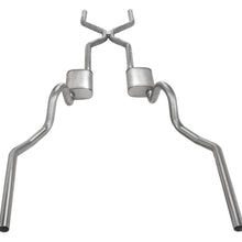Pypes Crossmember Back w/H-Pipe Exhaust System 64-74 GM A Body Split Rear Dual Exit 3 in Intermediate And Tail Pipe Hardware Incl Muffler And Tip Not Incl Pypes Exhaust - SGA43
