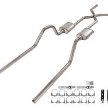 Pypes 1965-70 Chevy Impala H-Pipe Crossmember Back Exhaust 409 SS Rear Exit Turbo Pro Mufflers - SGB45T