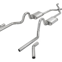 Pypes 1955-1957 Tri-Five Chevy 2.5 Inch Crossmember Back Exhaust System With H-Bomb H-Pipe 409 Stainless No Mufflers - SGC40