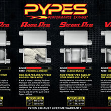 Pypes 1955-1957 Tri-Five Chevy 2.5 Inch Crossmember Back Exhaust System With H-Bomb H-Pipe 409 Stainless No Mufflers - SGC40