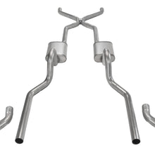 Pypes Crossmember Back w/H-Pipe Exhaust System 55-57 Split Rear Dual Exit 3 in Intermediate And Tail Pipe Race Pro Mufflers/Hardware Incl Tip Not Incl Pypes Exhaust - SGC43R