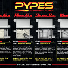 Pypes Crossmember Back w/H-Pipe Exhaust System 55-57 Chevy Wagon Split Rear Dual Exit 2.5 in Intermediate X-Pipe And Tail Pipe Race Pro Mufflers/Hardware Incl Tip Not Incl Pypes Exhaust - SGC46R
