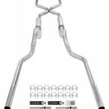 Pypes Crossmember Back W/ H-Pipe Exhaust System 63-66 GM Truck Split Rear Dual Exit 2.5 Inch Intermediate And Tailpipe Hardware Incl Turbo Pro Muffler Incl And Tip Not Incl Stainless Steel Pypes Exhaust - SGT74T