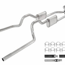 Pypes Crossmember Back W/ H-Pipe Exhaust System 63-66 GM Truck Split Rear Dual Exit 2.5 Inch Intermediate And Tailpipe Hardware Incl Turbo Pro Muffler Incl And Tip Not Incl Stainless Steel Pypes Exhaust - SGT74T