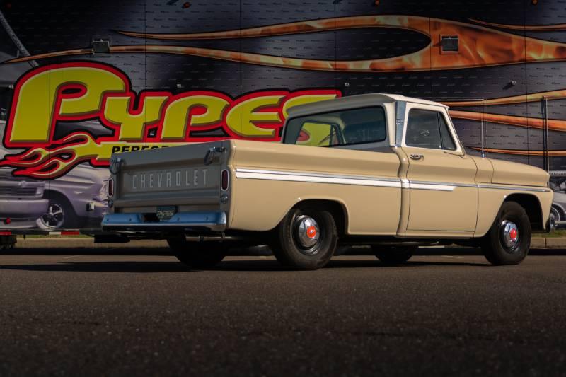 Pypes Crossmember Back W/ H-Pipe Exhaust System 63-66 GM Truck Split Rear Dual Exit 2.5 Inch Intermediate And Tailpipe Hardware Incl Turbo Pro Muffler Incl And Tip Not Incl Stainless Steel Pypes Exhaust - SGT74T