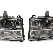 Raxiom Axial Series Oem Style Replacement Headlights; Chrome Housing; Clear Lens (2007-2014 Sierra 1500, Sierra 2500 HD, Sierra 3500 HD) - S518298