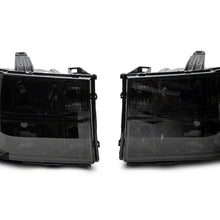 Raxiom Axial Series Oem Style Replacement Headlights; Chrome Housing; Smoked Lens (2007-2014 Sierra 1500, Sierra 2500 HD, Sierra 3500 HD) - S518299