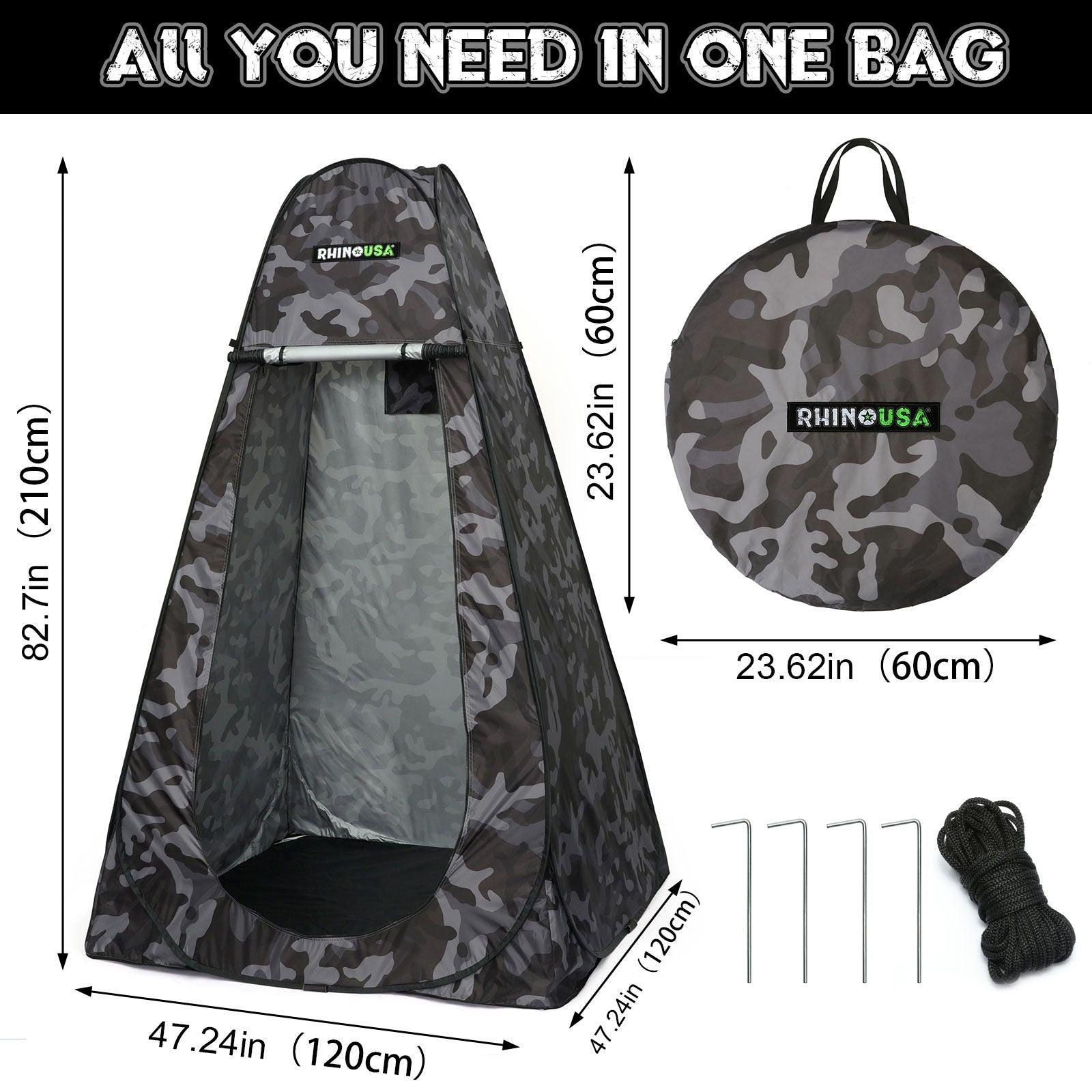 Rhino USA Rhino Usa Popup Privacy Tent - Camo - CA-PT2X6-CAMO