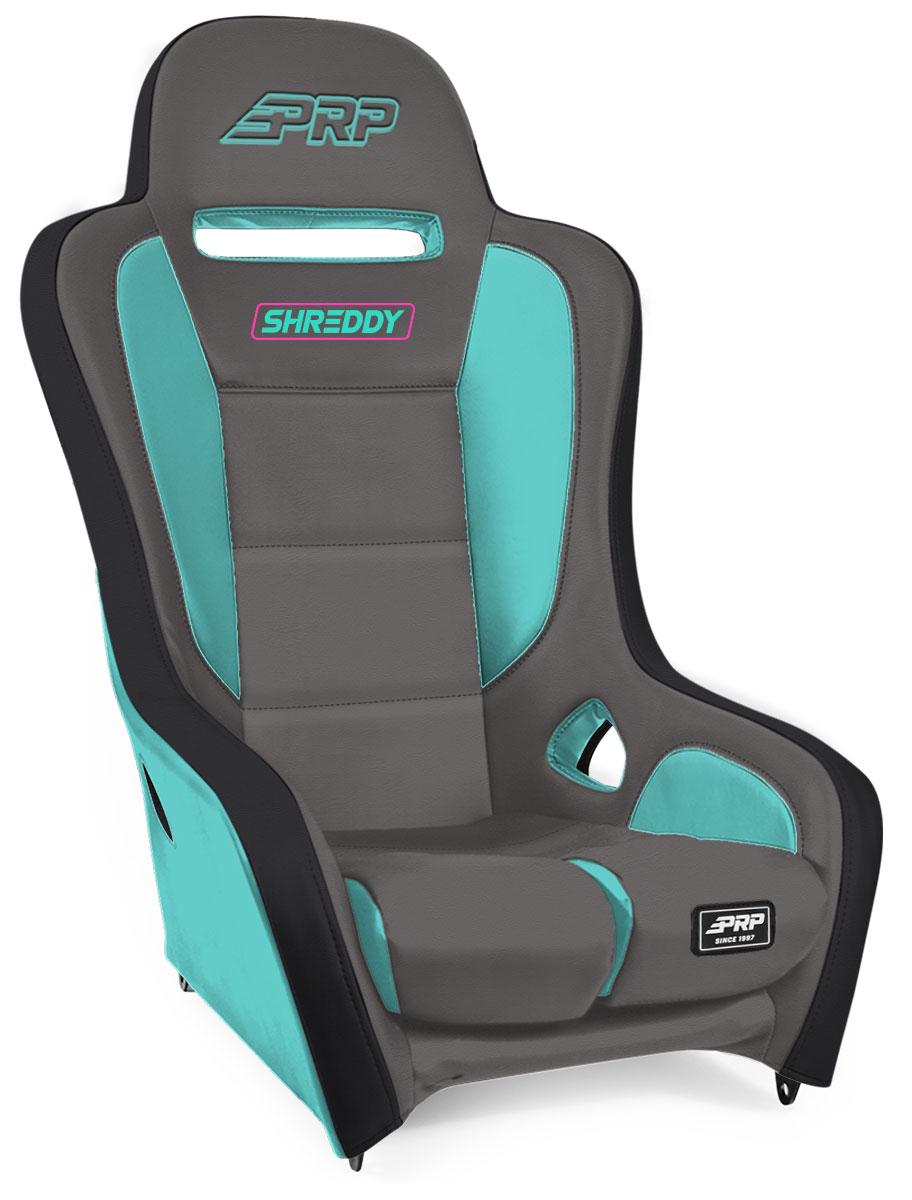 PRP Seats Shreddy Podium Suspension Seat Gray and Teal - SHRDYA9101-04