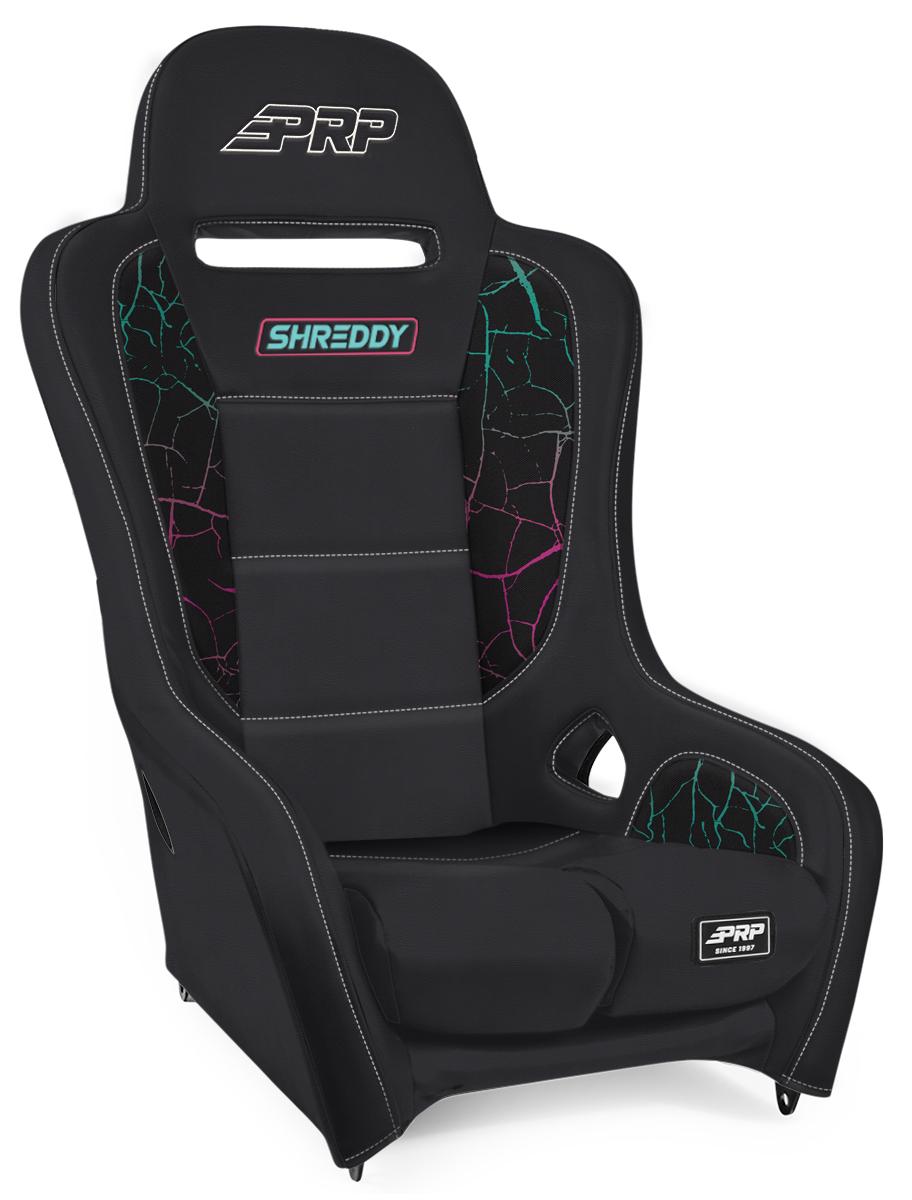 PRP Seats Shreddy Edition Podium Suspension Seat Cracked Black - SHRDYA9101-05