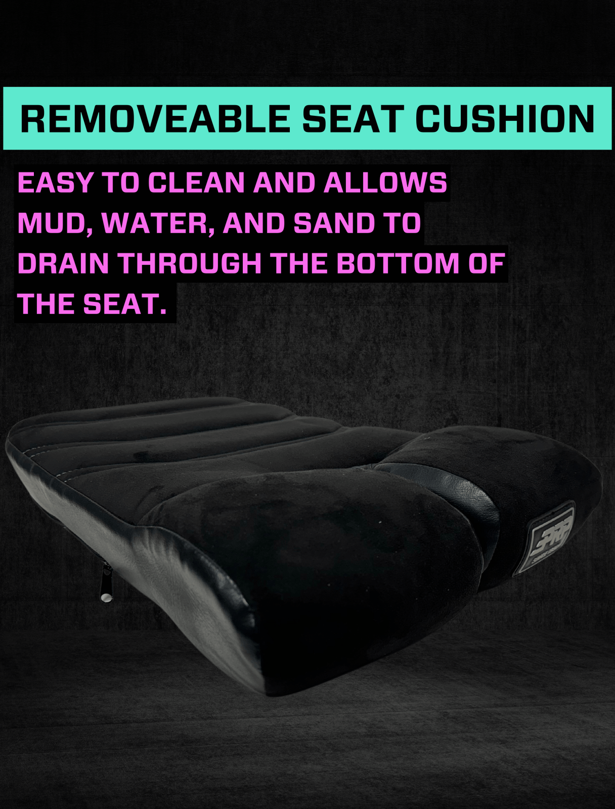 PRP Seats Shreddy Edition Podium Suspension Seat Cracked Black - SHRDYA9101-05