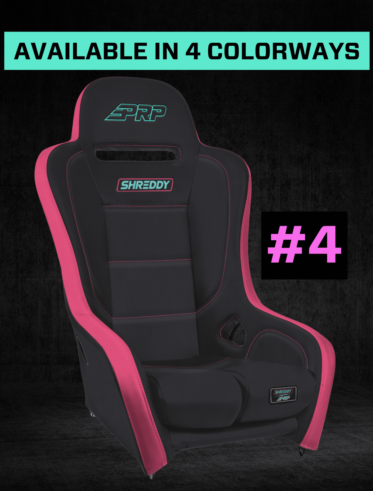 PRP Seats Shreddy Edition Podium Suspension Seat Cracked Black - SHRDYA9101-05