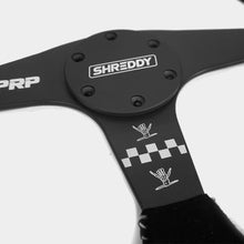 PRP Seats PRP X Shreddy Shred Fast Steering Wheel 13 Inch Diameter Black and White Flat - SHRDYG257