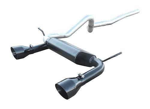 Pypes Cat Back Exhaust System 07-18 Wrangler JK 2 Door Split Rear Dual Exit 2.5 in Intermediate And Tail Pipe Street Pro Muffler/Hardware/4.5 in Black Tips Incl Natural Finish 409 Stainless Steel Pypes Exhaust - SJJ17SB