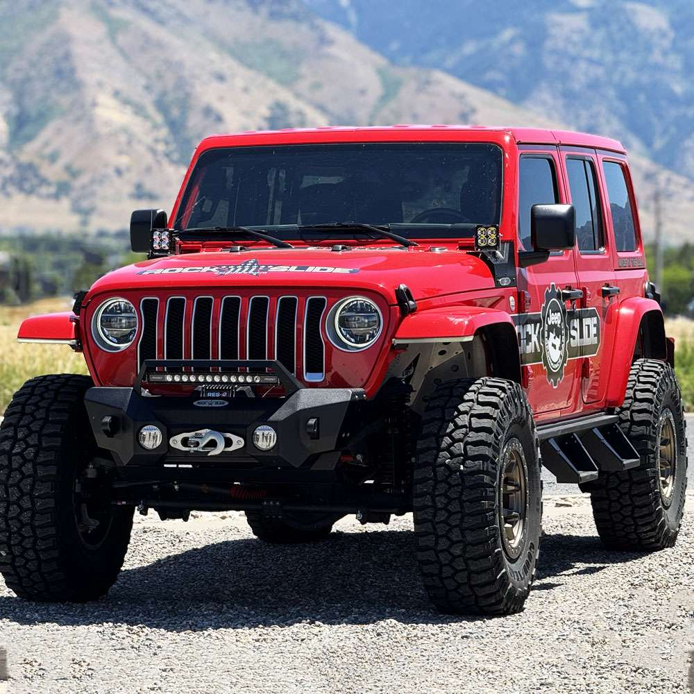 Rock Slide Engineering 7 Inch Removable Drop Step For The Deluxe Rock Rail (2018-2025 Wrangler) - SL-307-SP