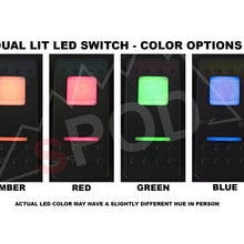 sPOD SourceLT w/ Opening (2 1/16 Inch) for AeroForce Gauge and Green LED Switch Panel for JK 2009-2018 (2009-2018 Wrangler, Wrangler JK) - SLAF0918JKG