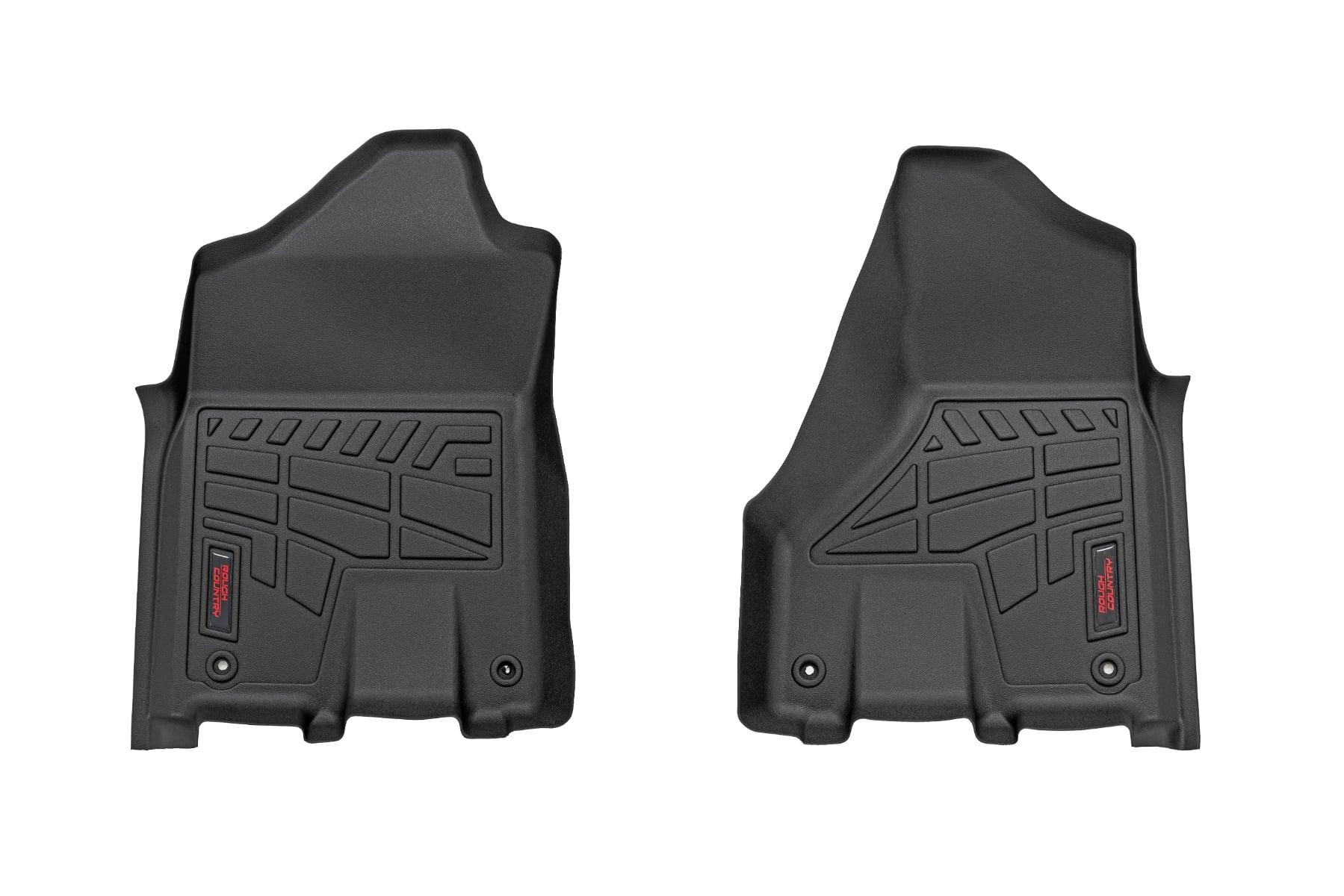 Rough Country Sure-Fit Floor Mats Front Bucket Crew Ram 2500/3500 2WD/4WD (2019-2026) (2019-2026 2500, 3500) - SM31431