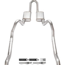 Pypes 1966-1974 Mopar B-Body 3 Inch Crossmember Back Exhaust System With X-Pipe 409 Stainless With Race Pro Mufflers - SMB13R