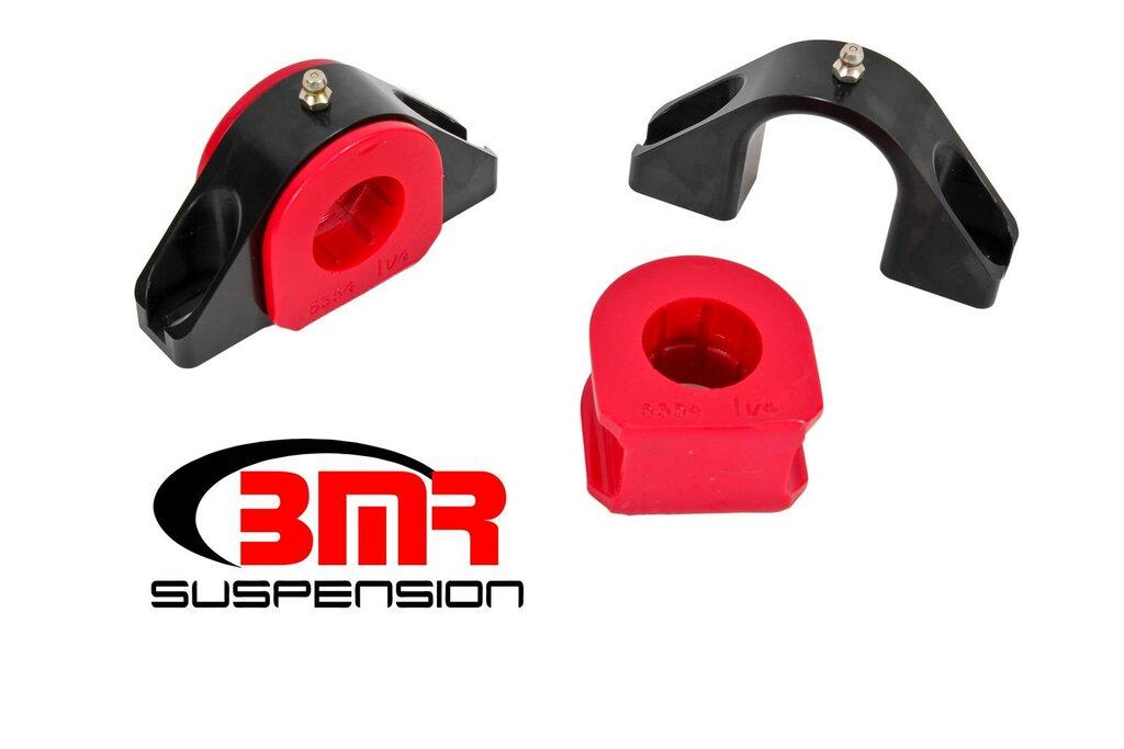 BMR SMK009 Sway Bar Mount, Billet Alum Mount, 1.25" Poly Bushings