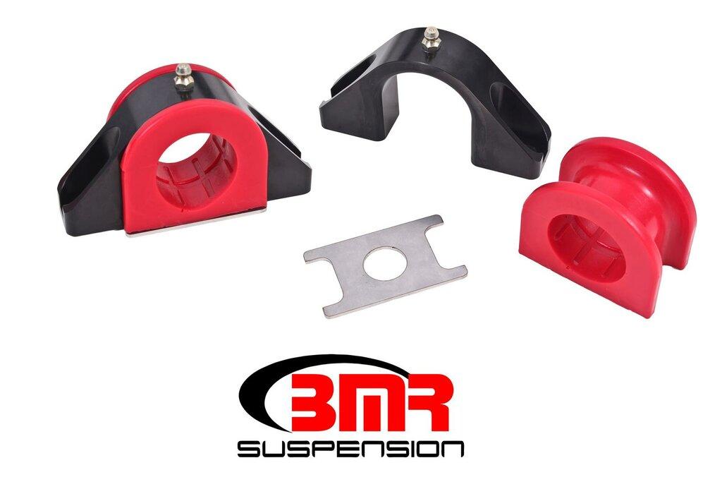 BMR SMK011 2005-2014 Mustang Sway Bar Mount, Billet Aluminum, 1.5" Poly Bushing (Black Anodized)
