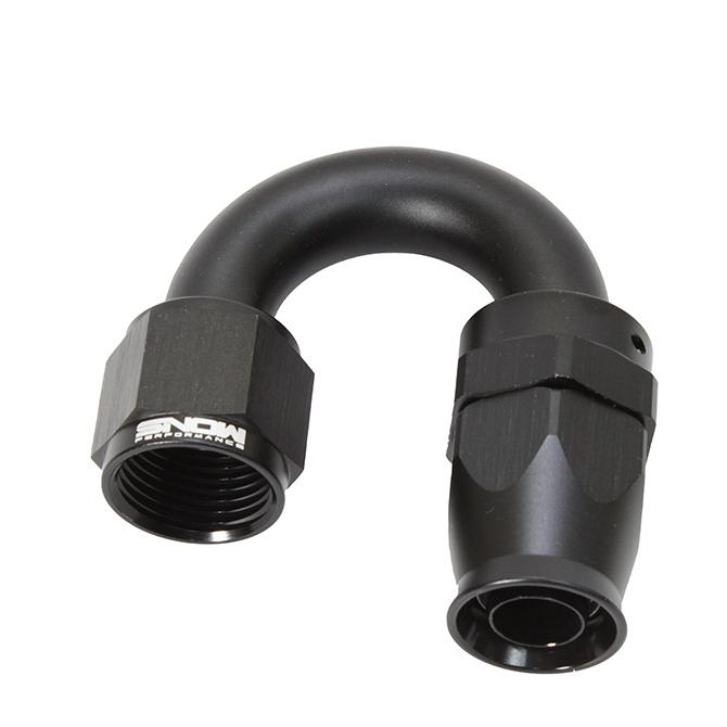 Snow Performance -10 AN 180 Degree Ptfe Hose End (Black) - SNF-60118