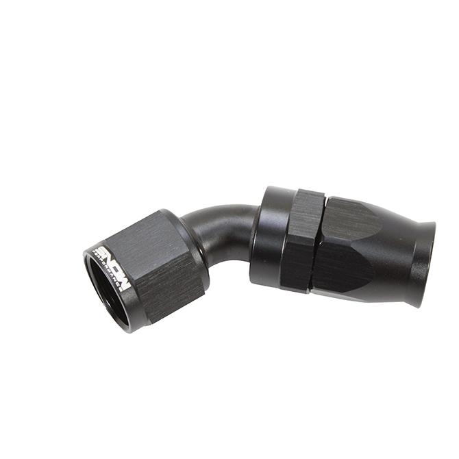 Snow Performance -10 AN 45 Degree Ptfe Hose End (Black) - SNF-60145