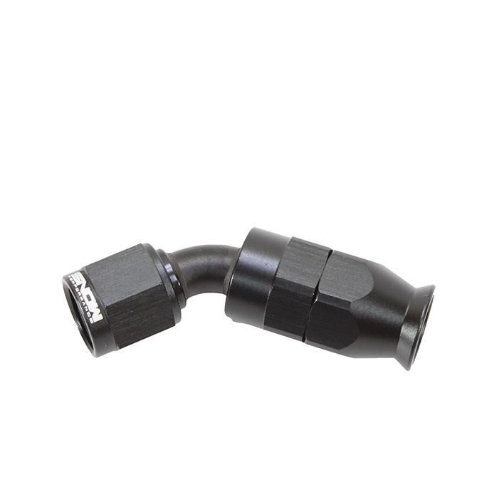 Snow Performance -6 AN 45 Degree Ptfe Hose End (Black) - SNF-60645