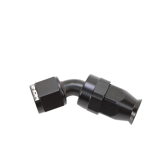 Snow Performance -8 AN 45 Degree Ptfe Hose End (Black) - SNF-60845
