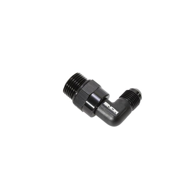 Snow Performance -8 Orb To -6 AN 90 Degree Swivel Fitting (Black) - SNF-60869
