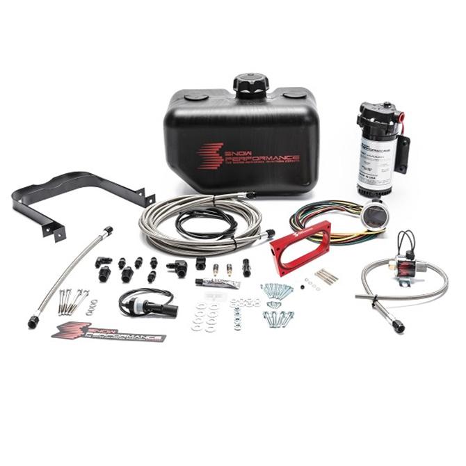 Snow Performance SNO-2130-BRD 2005-2010 Ford Mustang GT 4.6L Stage 2 Boost Cooler Forced Induction Water-Methanol Injection Kit (Braided Line)
