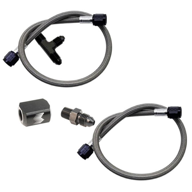 Snow Performance Water-Methanol Quad Nozzle Upgrade (Stainless Steel Braided Line) - SNO-40045-BRD
