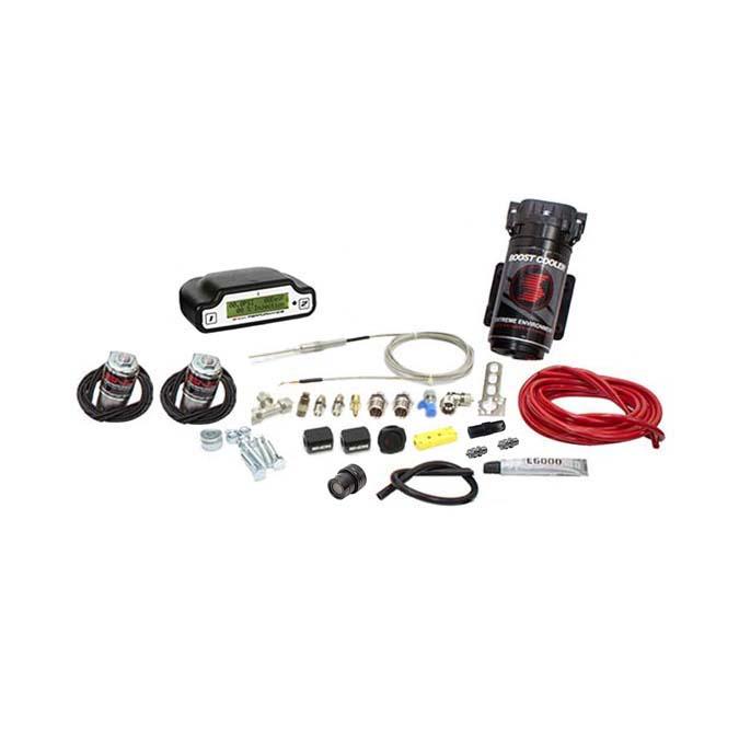 Snow Performance Diesel Stage 3 Boost CoolerWater-Methanol Injection Kit Universal (Red High Temp Nylon Tubing, Quick-Connect Fittings). - SNO-50100-T
