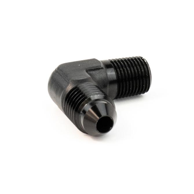 Snow Performance 1/8" NPT to 4AN  Elbow Water Methanol Fitting (BLACK) (For Use With All Water-Methanol Injection Systems) - SNO-807-BRD