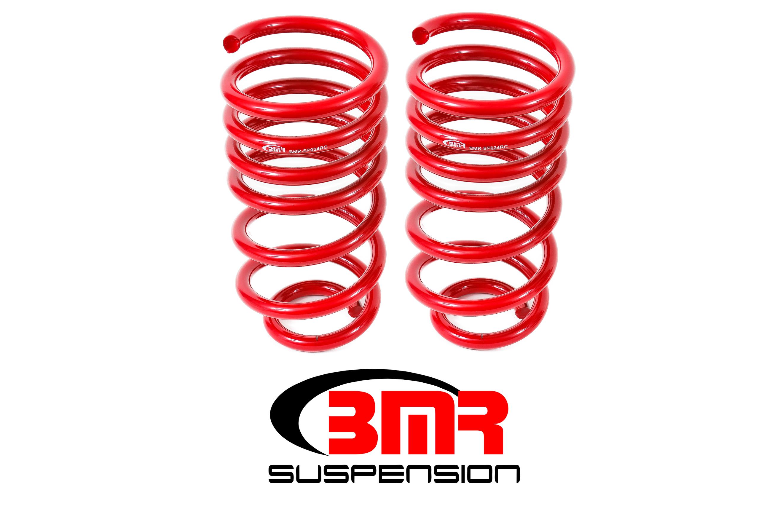 BMR SP024R 2010-2015 5th Gen Camaro Lowering Springs, Rear, 1.4" Drop, 460 Spring Rate, V8 (Red)
