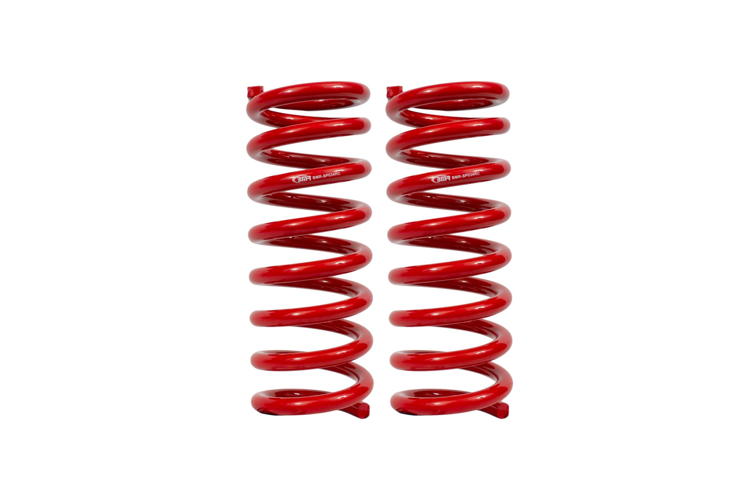 BMR SP034R 1964-1972 A-Body Lowering Springs, Front, 2" Drop (Red)