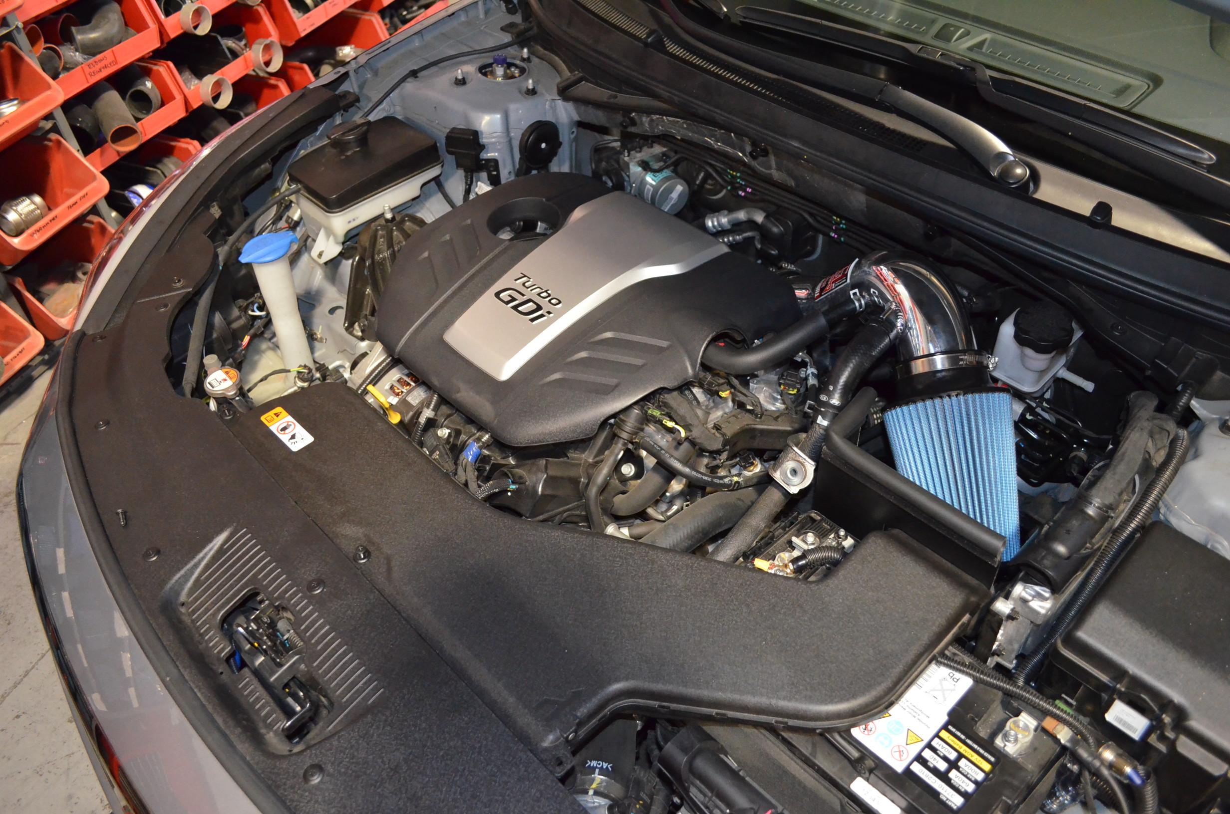 Injen SP short ram intake system with SuperNano-Web Dry Air filter (2015-2020 Sonata, Optima 1.6L Turbo) - SP1332BLK