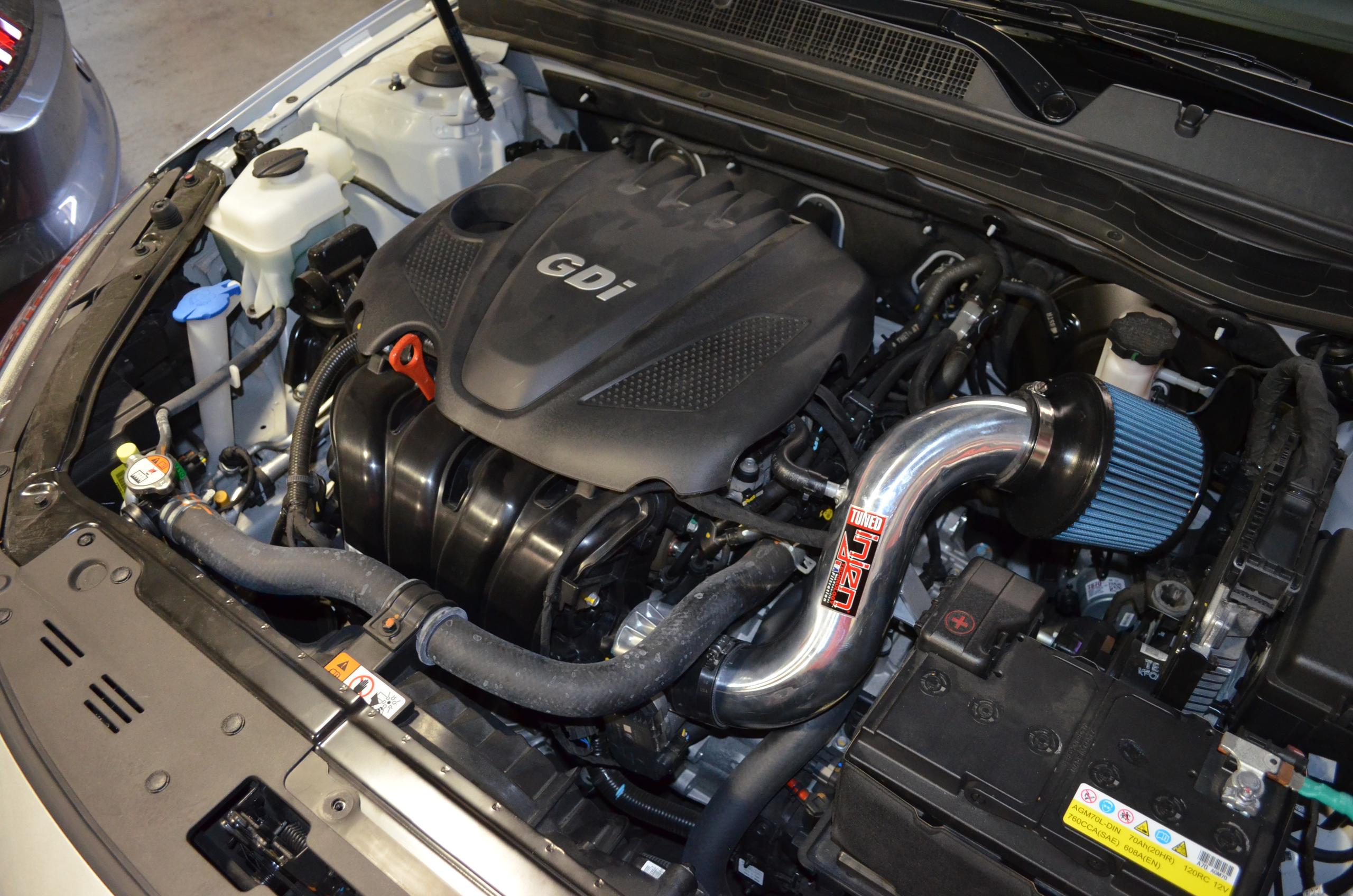 Injen SP short ram intake system with SuperNano-Web Dry Air filter (2011-2015 Sonata, Optima 2.4L) - SP1333P