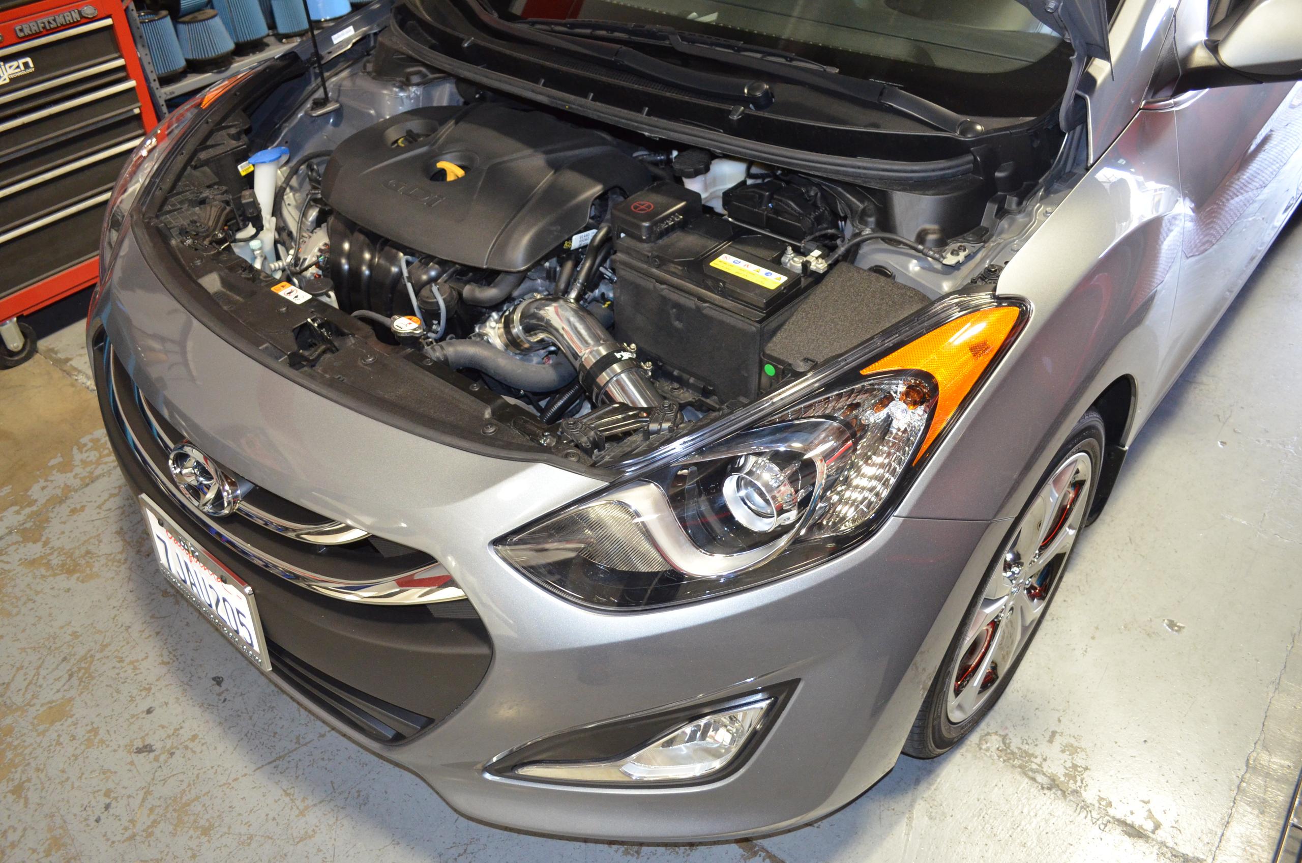 Injen SP tuned cold air intake system with SuperNano-Web Dry Air filter (2011-2016 Elantra 2.0L) - SP1361P