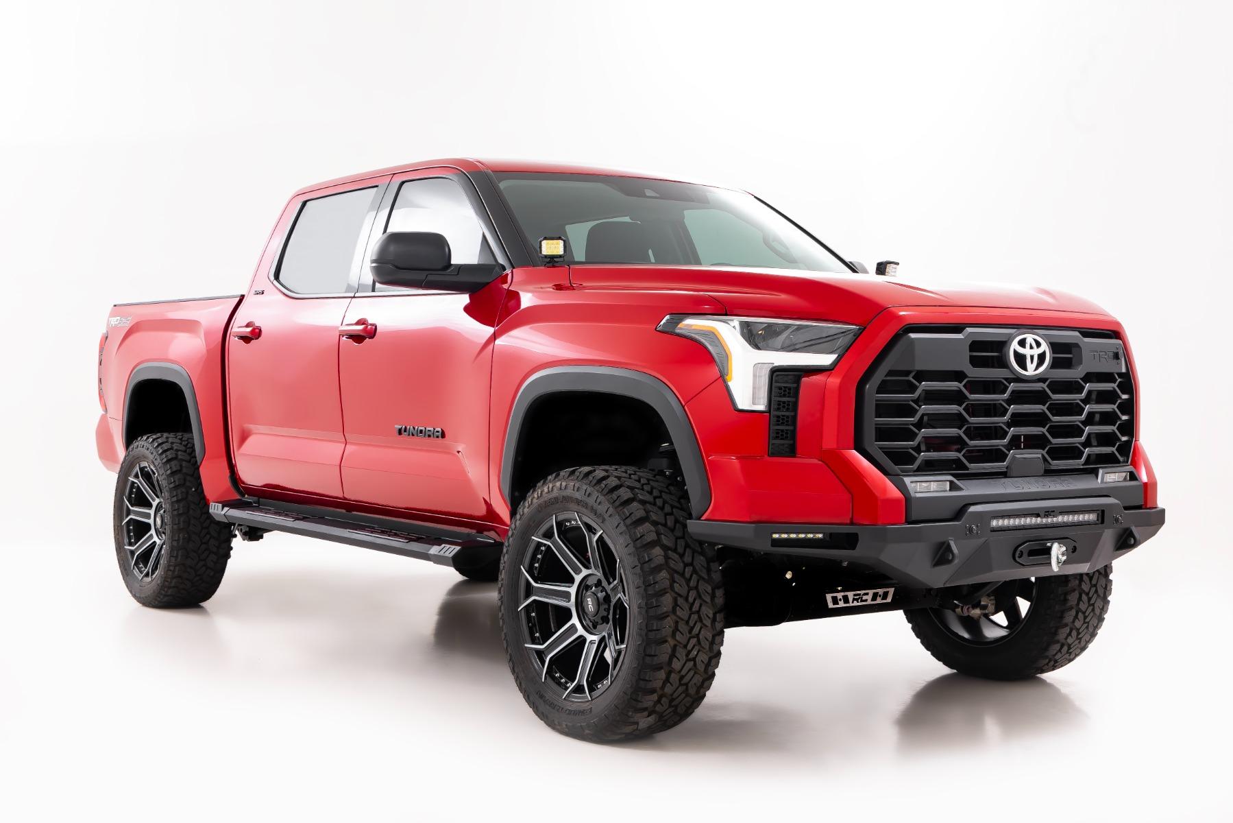 Rough Country HD2 Aluminum Running Boards CrewMax Toyota Tundra 2WD/4WD (2022-2026) (2022-2026 Tundra) - SRB072291A
