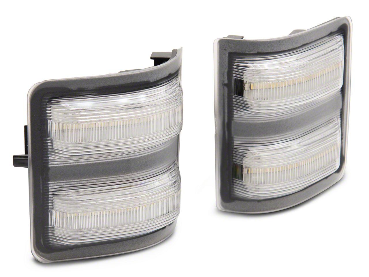 Raxiom Axial Series Led Switchback Side Mirror Marker Lamps; Clear (2011-2016 F-250 Super Duty, F-350 Super Duty) - SD18246