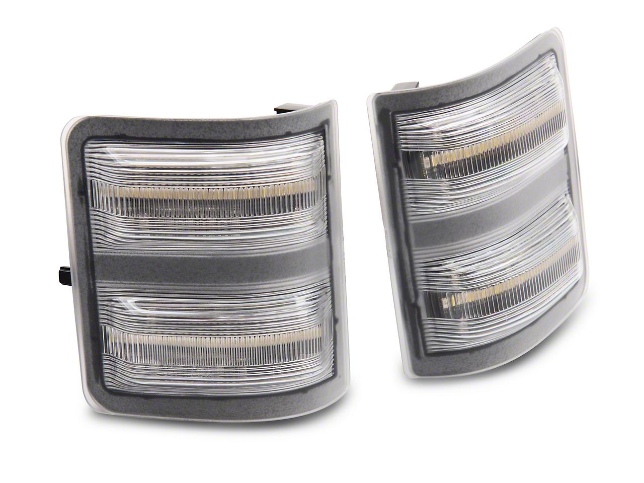 Raxiom Axial Series Led Sequential Switchback Side Mirror Marker Lamps; Clear (2011-2016 F-250 Super Duty, F-350 Super Duty) - SD18247
