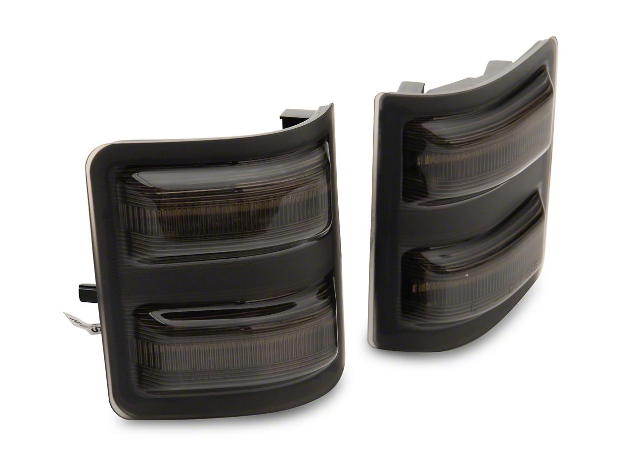 Raxiom Axial Series Led Sequential Switchback Side Mirror Marker Lamps; Smoked (2011-2016 F-250 Super Duty, F-350 Super Duty) - SD18249