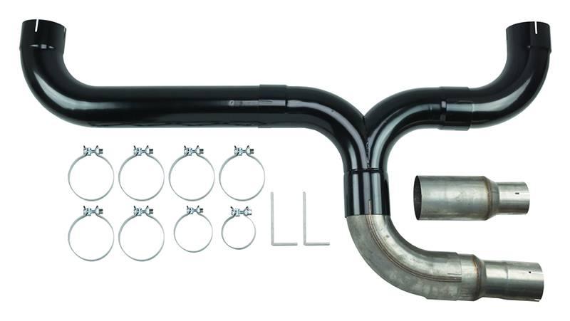 Pypes Diesel Dual Stack Kit 5 in Dual Exit Black Finish Hardware Incl 409 Stainless Steel Pypes Exhaust - STD005B