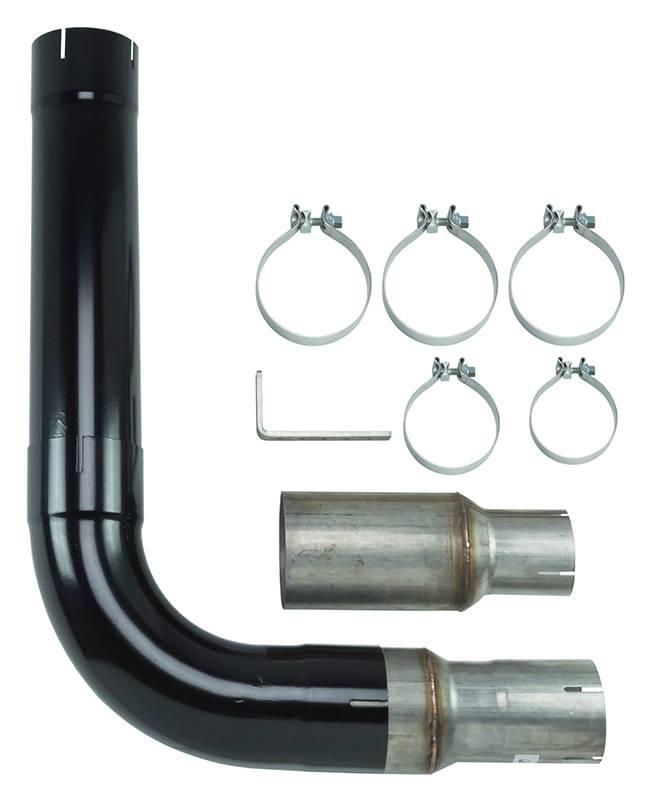 Pypes Diesel Single Stack Kit 5 in Single Exit Black Finish Hardware Incl 409 Stainless Steel Pypes Exhaust - STD006B