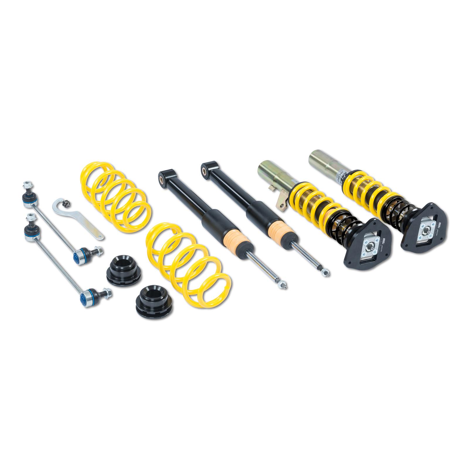 ST Suspension Height Adjustable Coilovers With Aluminum Top Mounts And Adjustable Damping (2009-2014 GTI Base, Golf TDI, Golf Base) - 18281830