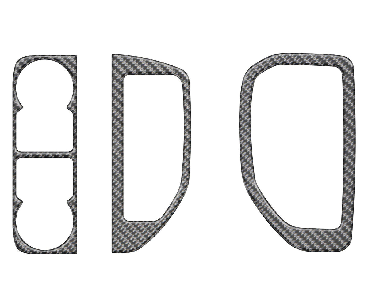 TUFSKINZ AC Vent and Headlight Control Accent Trim (2019-2021 Silverado) - SVD029-DCF-M