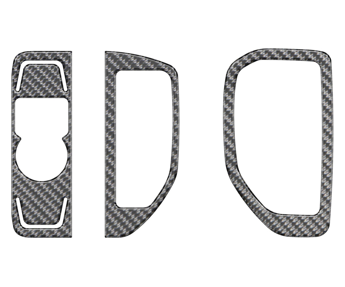 TUFSKINZ AC Vent and Headlight Control Accent Trim (2019-2021 Silverado) - SVD048-DCF-G