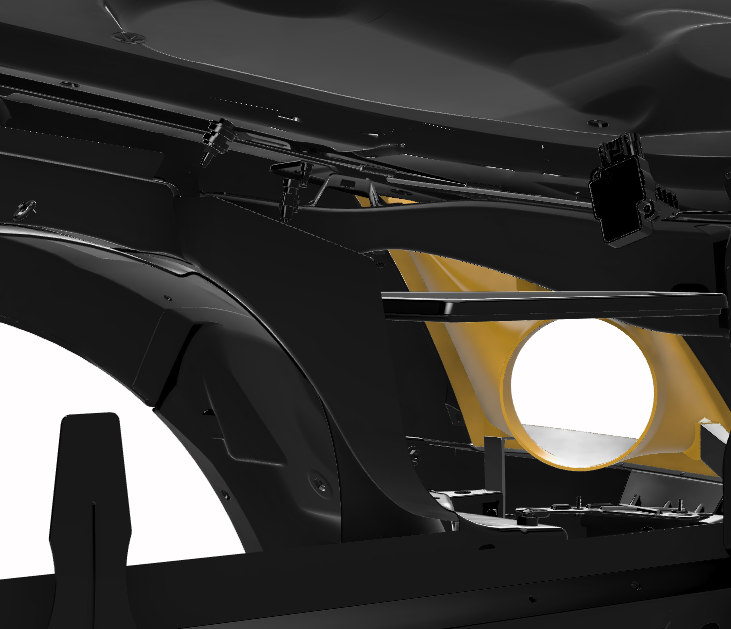 Lenz Composites ABS Headlight Intake Duct 2009-2015 Cadillac CTS-V