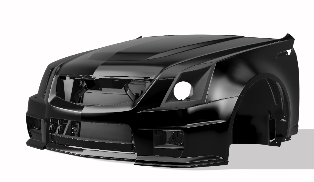 Lenz Composites ABS Headlight Intake Duct 2009-2015 Cadillac CTS-V